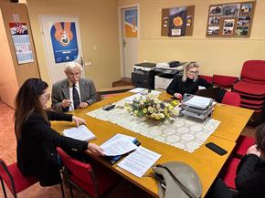 Slika: RADNI SASTANAK  HRVATSKOG SAVEZA UDRUGA INVALIDA RADA I UDRUGE INVALIDA RADA RIJEKA