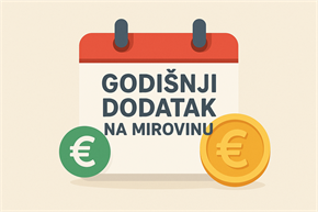 Slika: DODATAK NA MIROVINU ZA 2026. GODINU IZNOSI 7 EURA PO GODINI MIROVINSKOG STAŽA