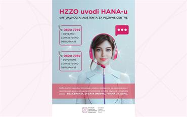 HZZO UVEO VIRTUALNOG AL ASISTENTA HANA ZA POZIVNE BROJEVE